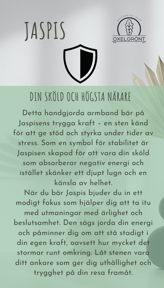 Armband med brun Bildjaspis - 15 cm