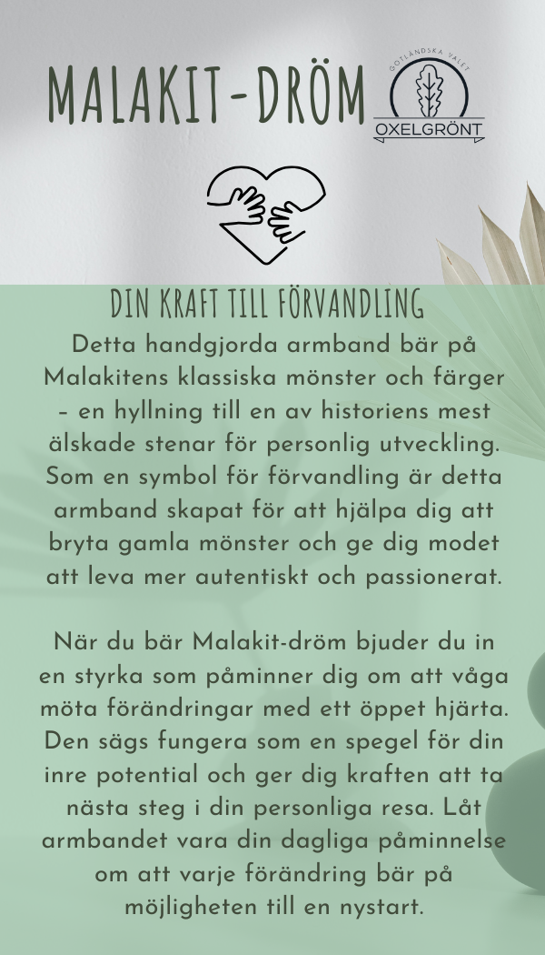 Armband Malakit-dröm - 15 cm