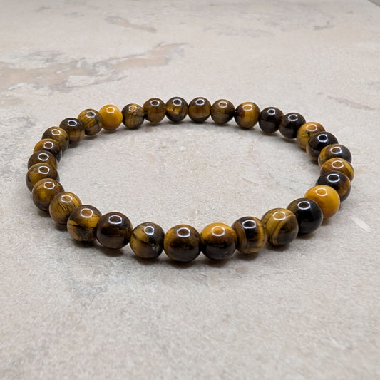 Armband med brun Tigeröga - 17 cm