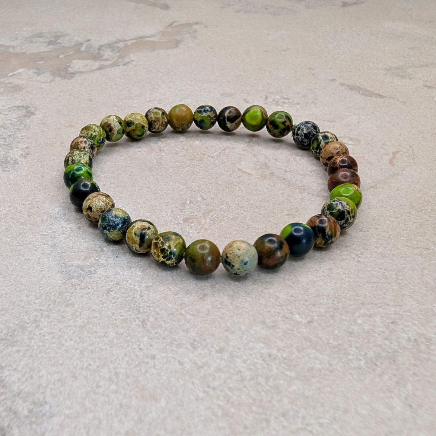 Armband med Afrikansk Jaspis - 15 cm